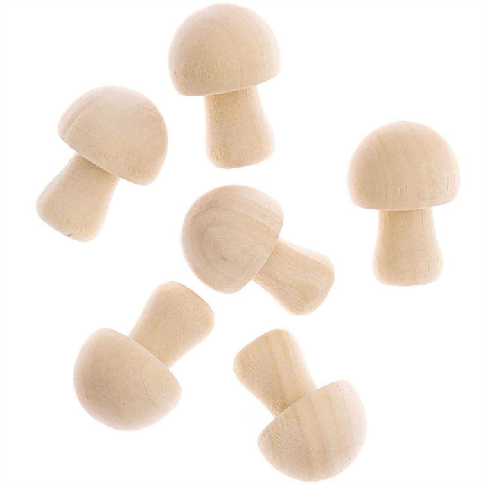 3D - Holz Pilz 6 Stück - pilzessono.shop - zauberhafte Kinderdinge