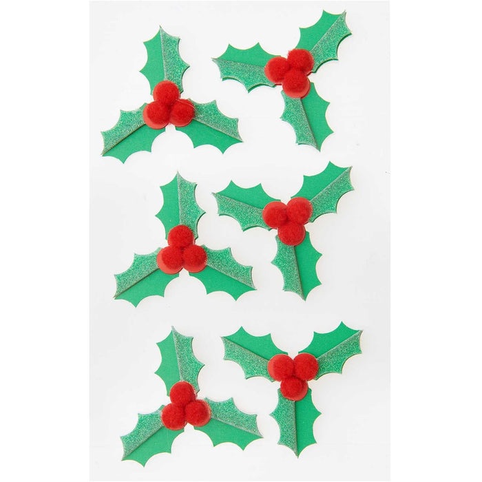 ⋙ 3D - Sticker Ilex Winterbeeren 🍒 von Rico Design ♡ - pilzessono.shop - zauberhafte Kinderdinge