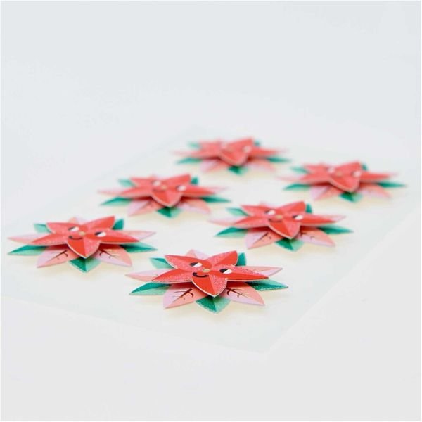 ⋙ 3D - Sticker Weihnachtsstern von Rico Design ♡ - pilzessono.shop - zauberhafte Kinderdinge