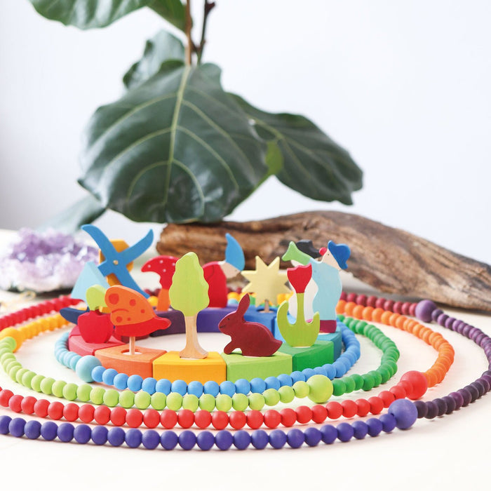 480 kleine Holzperlen - pilzessono.shop - zauberhafte Kinderdinge