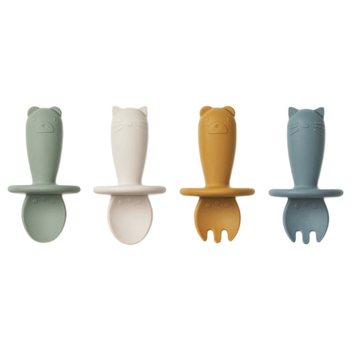 Avril Baby Besteck 4 - Pack faune green - pilzessono.shop - zauberhafte Kinderdinge