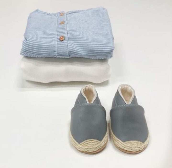 Baby Espadrilles in grau von koh - pilzessono.shop - zauberhafte Kinderdinge
