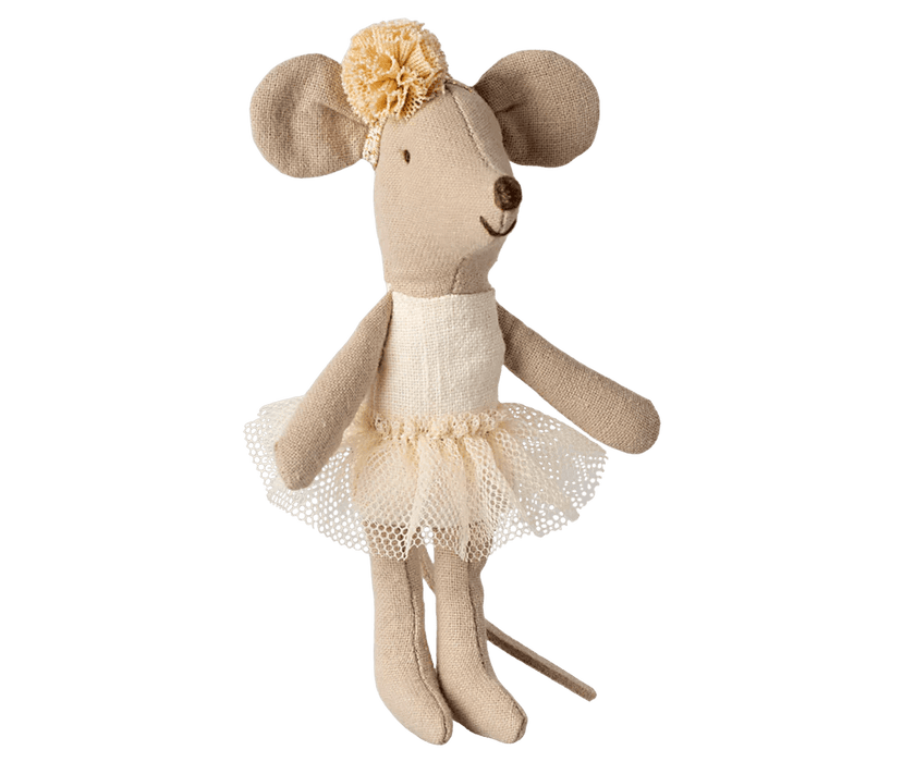 Ballerina Maus, kleine Schwester in cremefarben - pilzessono.shop - zauberhafte Kinderdinge