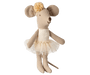 Ballerina Maus, kleine Schwester in cremefarben - pilzessono.shop - zauberhafte Kinderdinge
