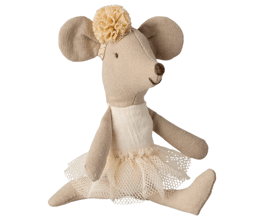 Ballerina Maus, kleine Schwester in cremefarben - pilzessono.shop - zauberhafte Kinderdinge