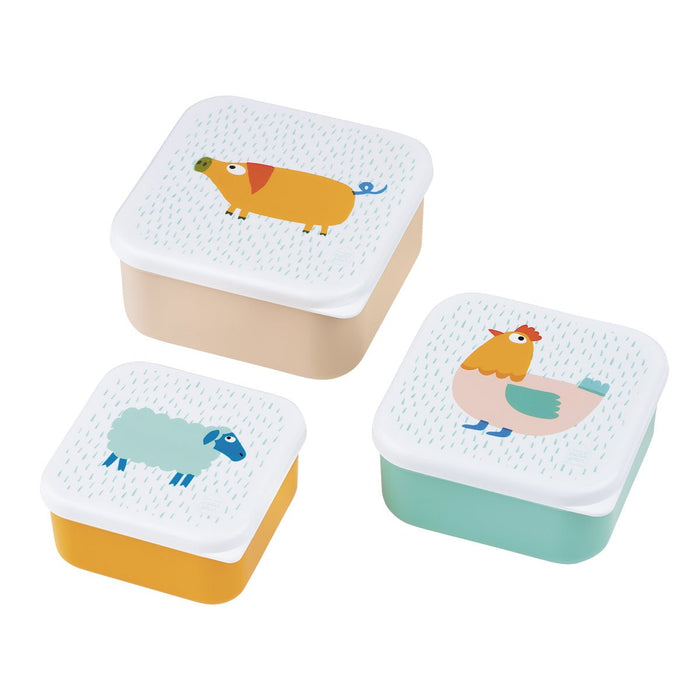 Bauernhof Lunchbox Set, 3 Stk. - pilzessono.shop - zauberhafte Kinderdinge