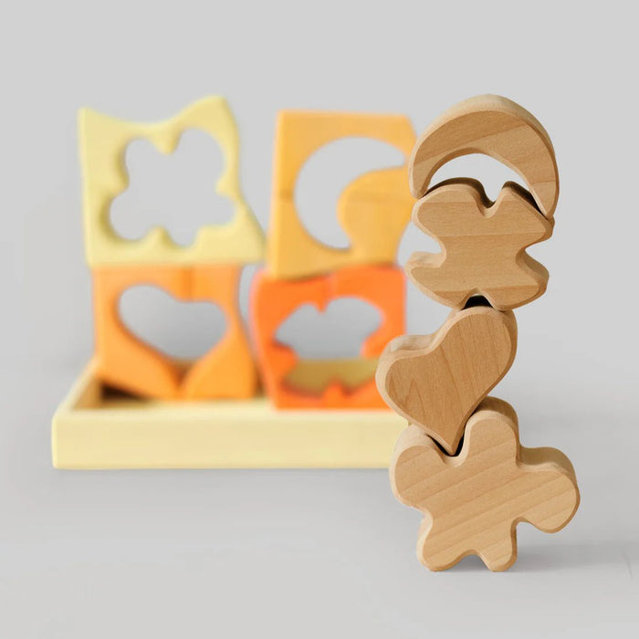 Bauspiel Gelb - pilzessono.shop - zauberhafte Kinderdinge