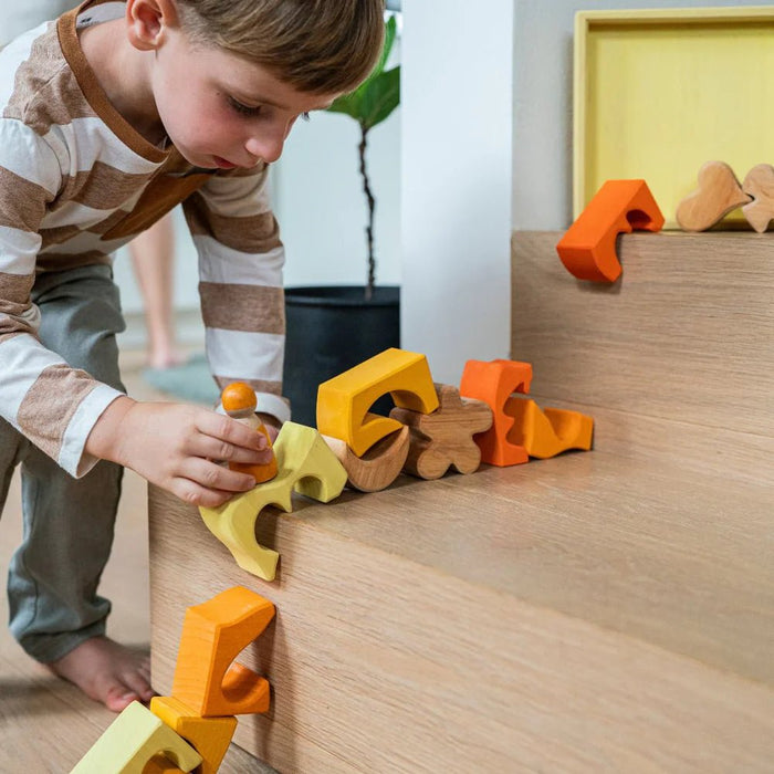 Bauspiel Gelb - pilzessono.shop - zauberhafte Kinderdinge