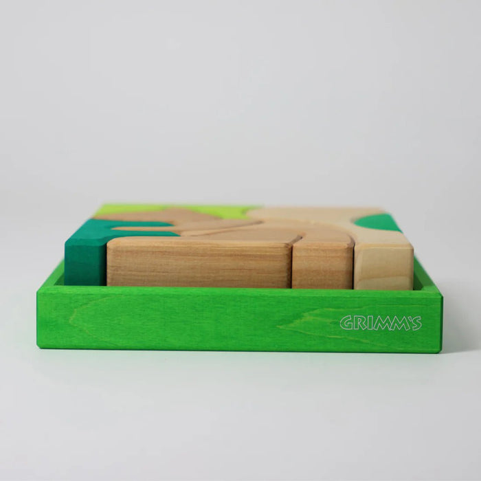 Bauspiel Grün - pilzessono.shop - zauberhafte Kinderdinge