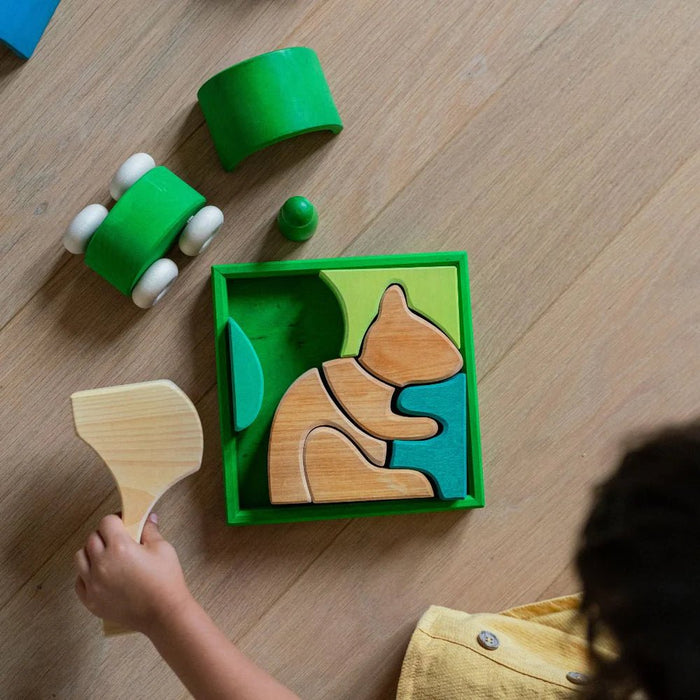Bauspiel Grün - pilzessono.shop - zauberhafte Kinderdinge