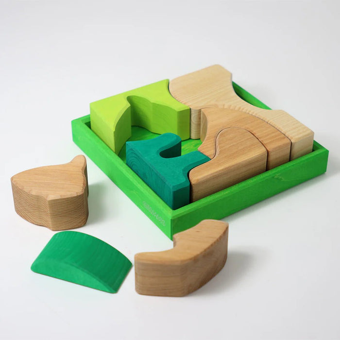 Bauspiel Grün - pilzessono.shop - zauberhafte Kinderdinge