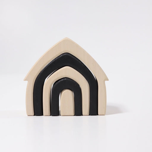 Bauspiel Haus Monochrom - pilzessono.shop - zauberhafte Kinderdinge