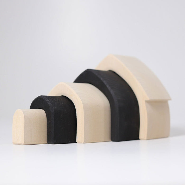 Bauspiel Haus Monochrom - pilzessono.shop - zauberhafte Kinderdinge