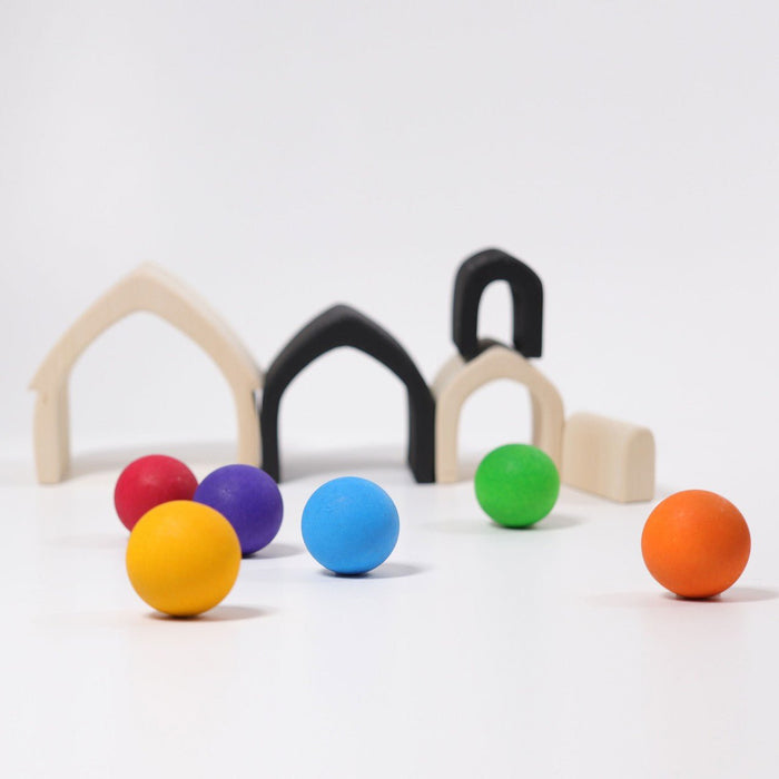 Bauspiel Haus Monochrom - pilzessono.shop - zauberhafte Kinderdinge