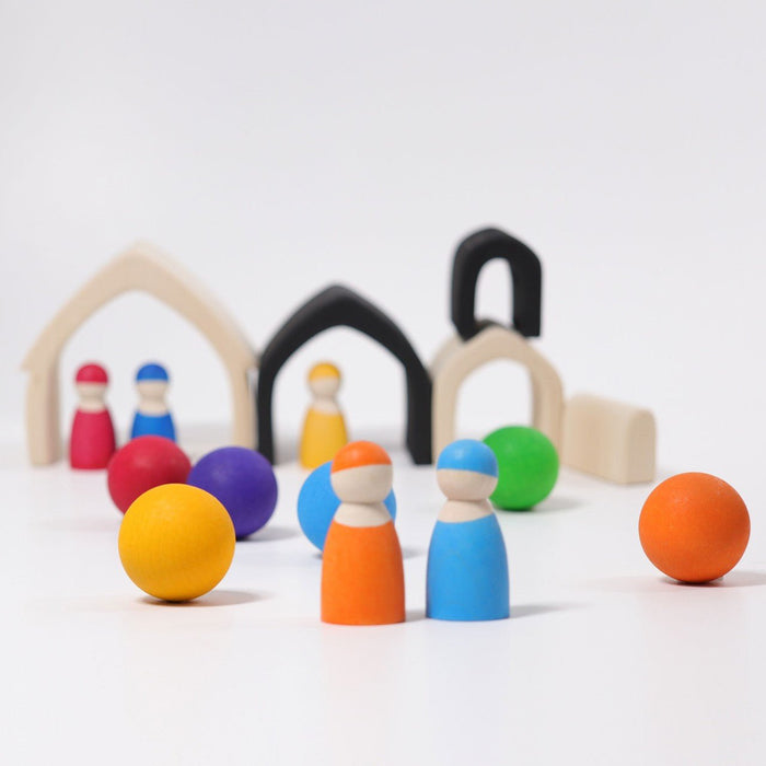 Bauspiel Haus Monochrom - pilzessono.shop - zauberhafte Kinderdinge