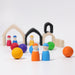 Bauspiel Haus Monochrom - pilzessono.shop - zauberhafte Kinderdinge