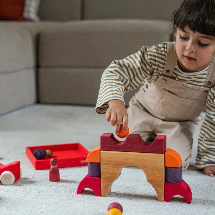 Bauspiel Rot - pilzessono.shop - zauberhafte Kinderdinge