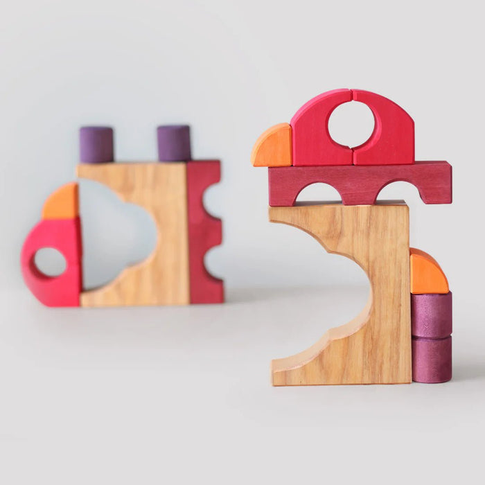 Bauspiel Rot - pilzessono.shop - zauberhafte Kinderdinge