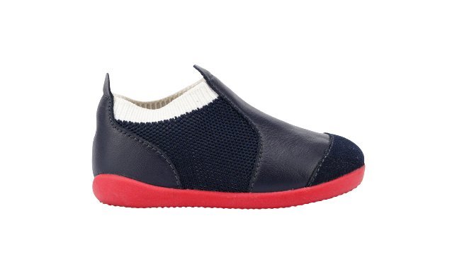 Bobux Aktiv Knit Navy + white - pilzessono.shop - zauberhafte Kinderdinge