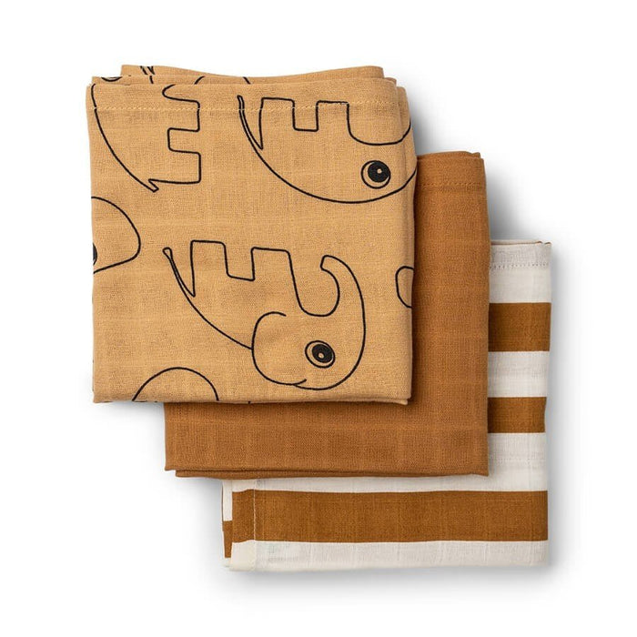 ⋙ Burp Cloth " Deer friends senfgelb " von Done by Deer ♡ - pilzessono.shop - zauberhafte Kinderdinge