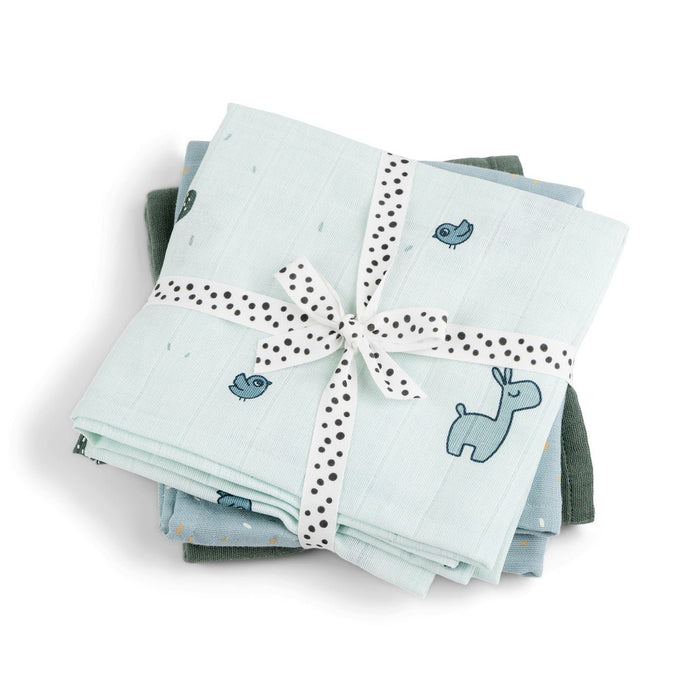 ⋙ Burp Cloth " Lalee blau " von Done by Deer ♡ - pilzessono.shop - zauberhafte Kinderdinge