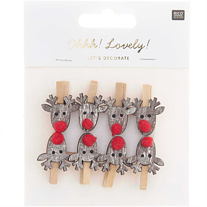 Deko Clips Rentier 🦌 Shabby Chic - pilzessono.shop - zauberhafte Kinderdinge