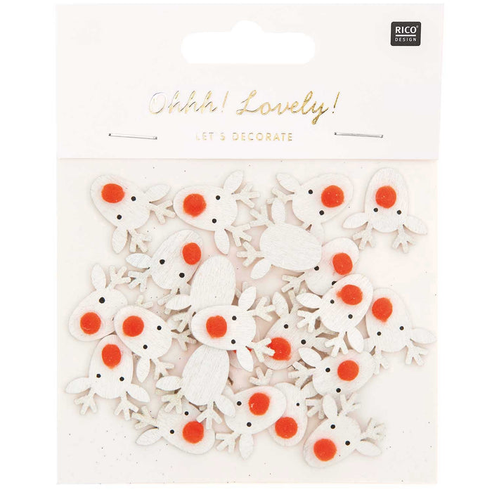 Deko Streu Rentier 🦌 Weiss - pilzessono.shop - zauberhafte Kinderdinge