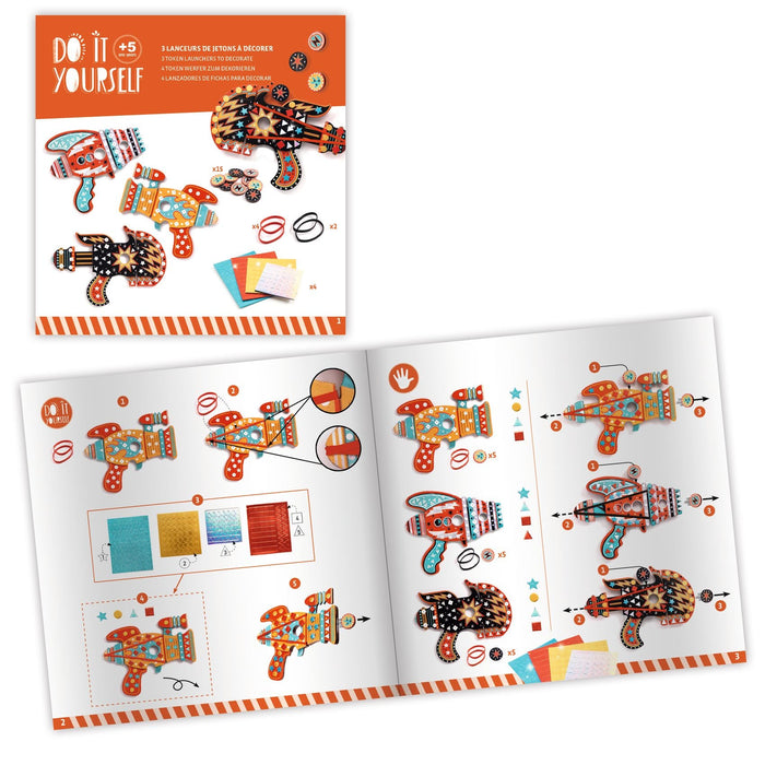 DIY - 4 Token - Werfer zum Dekorieren - pilzessono.shop - zauberhafte Kinderdinge