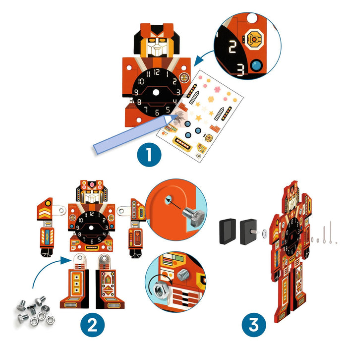 DIY - Wanduhr Robotime - pilzessono.shop - zauberhafte Kinderdinge