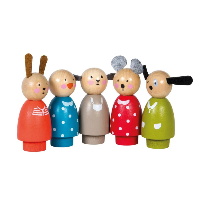 Holzfiguren - Set - la grande famille - pilzessono.shop - zauberhafte Kinderdinge
