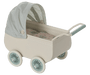 Kinderwagen mit Babymaus in Minze - pilzessono.shop - zauberhafte Kinderdinge