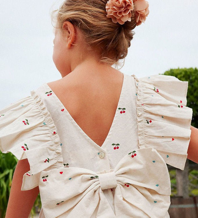 Kleid Evia Bow | 🍒 cherry coeur von Konges Sløjd - pilzessono.shop - zauberhafte Kinderdinge