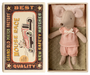 Kleine Schwester Maus in Streichholzschachtel - pilzessono.shop - zauberhafte Kinderdinge