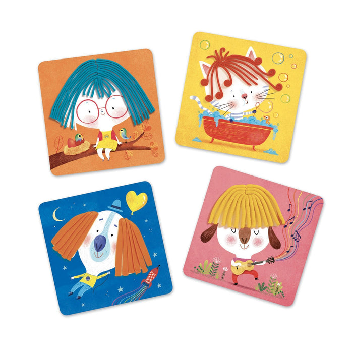 Knetspiel für Kinder ab 3 Jahren Locken und glattes Haar - pilzessono.shop - zauberhafte Kinderdinge