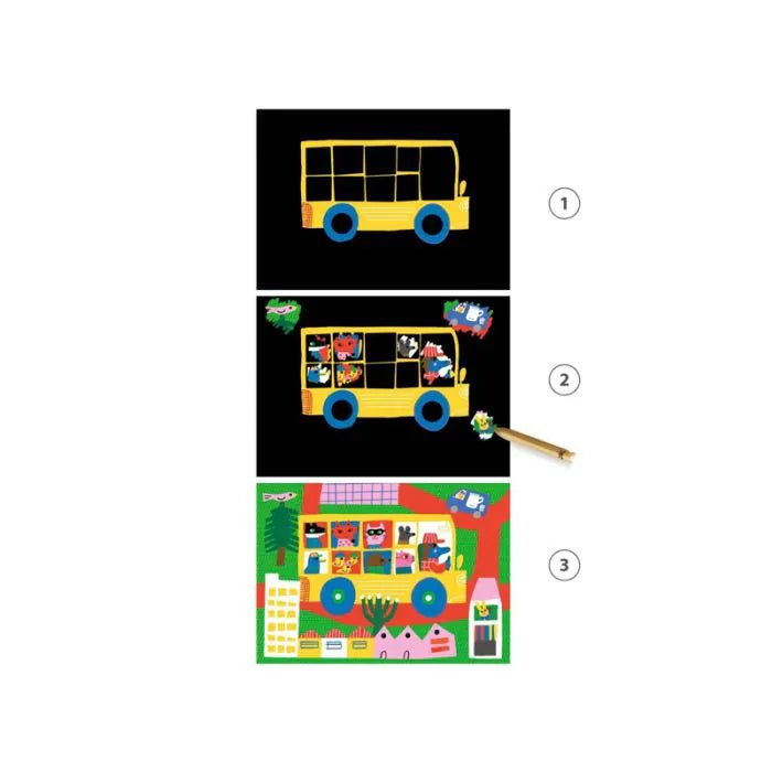 Kratzbilder FAHRZEUGE (18+M) - pilzessono.shop - zauberhafte Kinderdinge