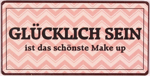 Kühlschrankmagnet "Glücklich sein ist das schönste Make up" - pilzessono.shop - zauberhafte Kinderdinge