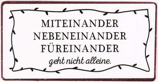 Kühlschrankmagnet Miteinander, nebeneinander, füreinander... - pilzessono.shop - zauberhafte Kinderdinge