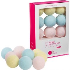 La Petite Case Celeste – Lichterkette mit 16 zarten Pastellkugeln - pilzessono.shop - zauberhafte Kinderdinge