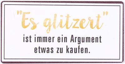 Magnet „Es glitzert“ – ist immer ein Argument, etwas zu kaufen - pilzessono.shop - zauberhafte Kinderdinge