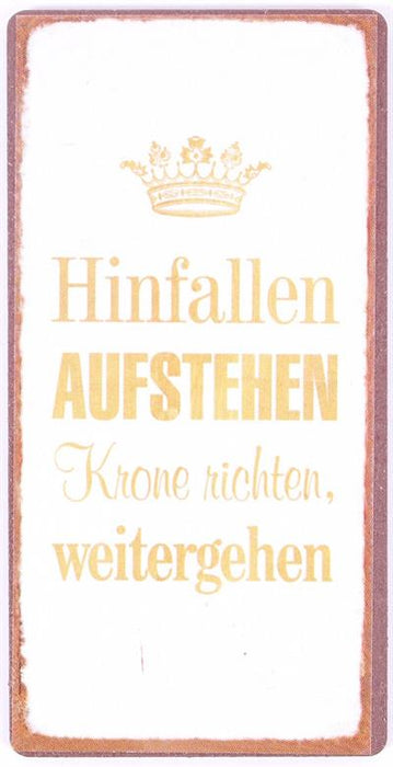 Magnet: Hinfallen, Aufstehen, Krone richten, weitergehen - pilzessono.shop - zauberhafte Kinderdinge