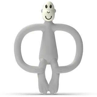 Matchstick Monkey Beißring Affe in Hellgrau - pilzessono.shop - zauberhafte Kinderdinge