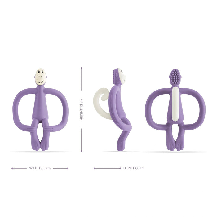 Matchstick Monkey Beißring Affe in purple - pilzessono.shop - zauberhafte Kinderdinge