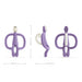 Matchstick Monkey Beißring Affe in purple - pilzessono.shop - zauberhafte Kinderdinge