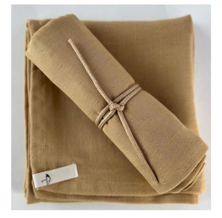 Musselin - Tuch Vidar mustard aus Biobaumwolle 70 x 70 - pilzessono.shop - zauberhafte Kinderdinge
