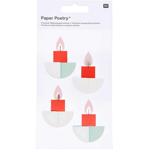 ⋙ Premium Wabensticker Weihnachtskerze 🕯️ von Rico Design ♡ - pilzessono.shop - zauberhafte Kinderdinge