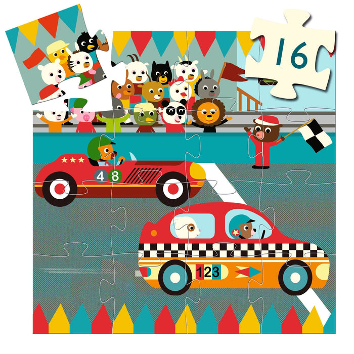 Puzzle Silhouette - das Rennauto - pilzessono.shop - zauberhafte Kinderdinge