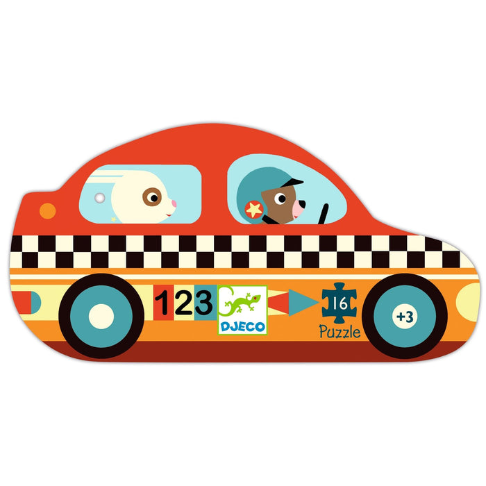 Puzzle Silhouette - das Rennauto - pilzessono.shop - zauberhafte Kinderdinge