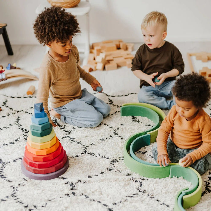 riesiger geometrischer Scheibenturm - pilzessono.shop - zauberhafte Kinderdinge
