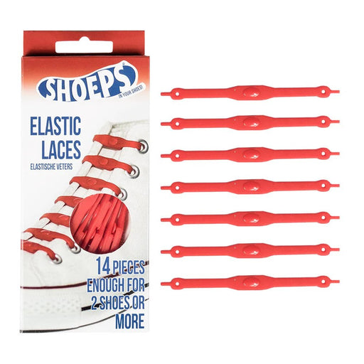 Rote elastische Silikon - Schnürsenkel (14 Stück) - pilzessono.shop - zauberhafte Kinderdinge
