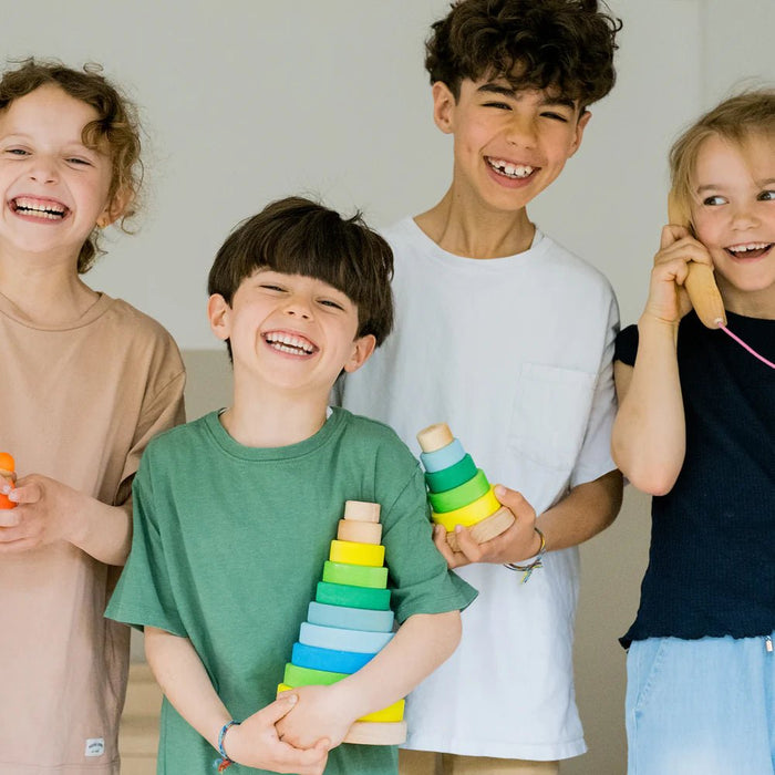 Scheibenturm Neongrün - pilzessono.shop - zauberhafte Kinderdinge